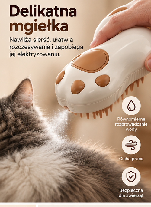 PawMist™ – Szczotka 3w1 do pielęgnacji sierści