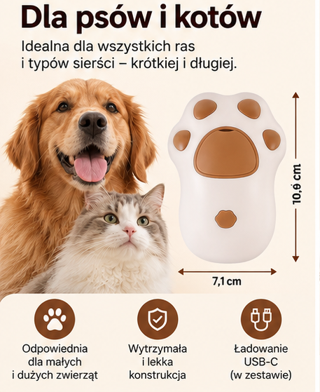 PawMist™ – Szczotka 3w1 do pielęgnacji sierści